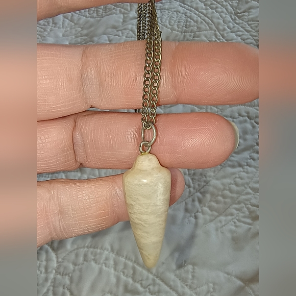 Vtg Egyptian Pendulum Moonstone W/18k 13